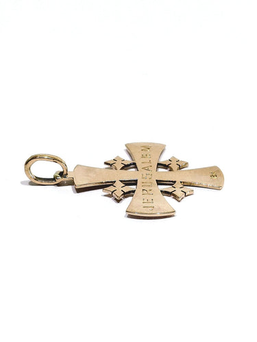 Croix de Jérusalem - Pendentif en or rose 18 carats 58 Facettes 1809874