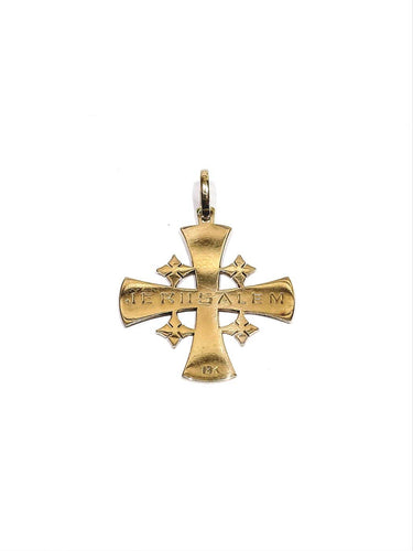 Croix de Jérusalem - Pendentif en or rose 18 carats 58 Facettes 1809874