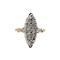 49.5 Bague marquise en or jaune et blanc et diamants 58 Facettes 756