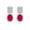 Boucles d'oreilles en or blanc 18K, rubis et diamants 58 Facettes GER1014RD-1