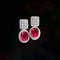 Boucles d'oreilles en or blanc 18K, rubis et diamants 58 Facettes GER1014RD-1