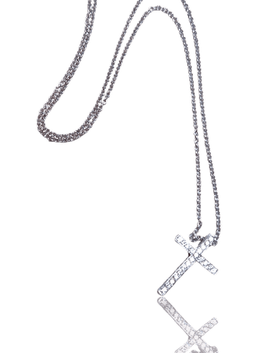 Pasquale Bruni - Collier croix en or blanc 18k et diamants