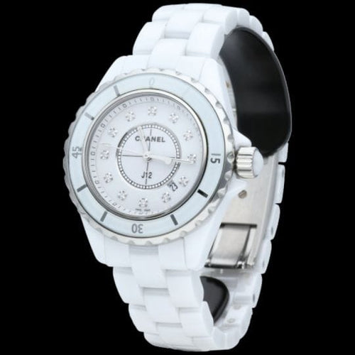 Chanel J12 - Montre 33 mm en céramique et diamants 58 Facettes MT46972