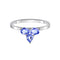 53 Eden - Bague en or blanc 18K et tanzanites 58 Facettes GBR1215TZ
