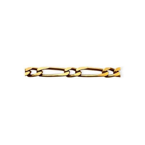 Bracelet maille Figaro en or jaune 18K 58 Facettes 330101473