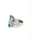 49.5 Bague en or blanc 18 carats et aiguë-marine 58 Facettes 1810616