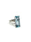 49.5 Bague en or blanc 18 carats et aiguë-marine 58 Facettes 1810616