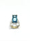 49.5 Bague en or blanc 18 carats et aiguë-marine 58 Facettes 1810616