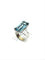 49.5 Bague en or blanc 18 carats et aiguë-marine 58 Facettes 1810616