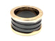 53 BVLGARI B.zero1 - Bague en or rose et céramique noire 58 Facettes BVLGARI BG