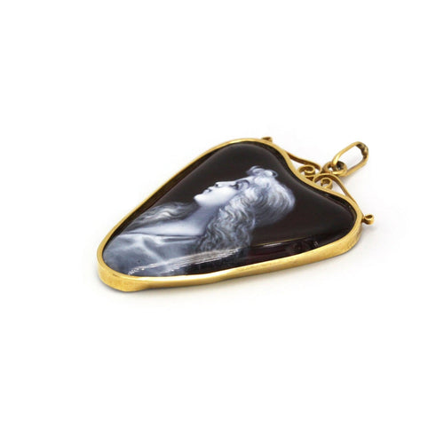 Pendentif en or jaune et émail de Limoges 58 Facettes 260213R