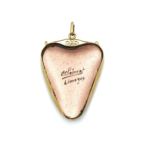 Pendentif en or jaune et émail de Limoges 58 Facettes 260213R