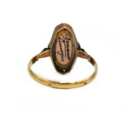 56 Bague en or jaune et émail de Limoges 58 Facettes 260214R