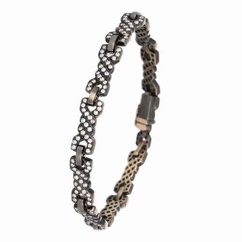Repossi Caramelia - Bracelet en or noir et diamants 58 Facettes 62000245
