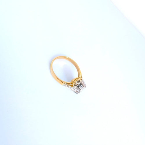 54 Bague toi et moi vintage en or 18K deux tons et diamants 58 Facettes 1795