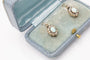 Boucles d'oreilles anciennes en or jaune, opales et diamants 58 Facettes 13420