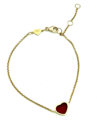 Chopard Happy Hearts - Bracelet en or rose 18K et cornaline 58 Facettes CHOPARFD BRA
