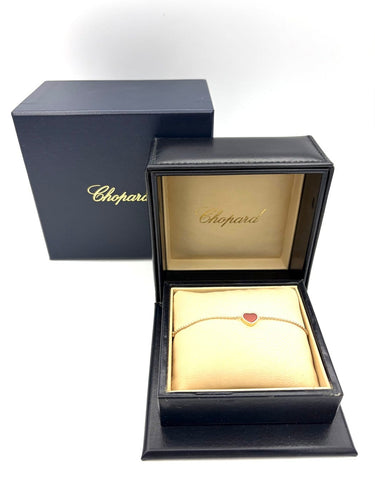 Chopard Happy Hearts - Bracelet en or rose 18K et cornaline 58 Facettes CHOPARFD BRA
