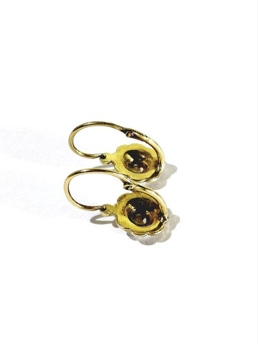 Boucles d'oreilles dormeuses en or jaune et perles 58 Facettes 1810943