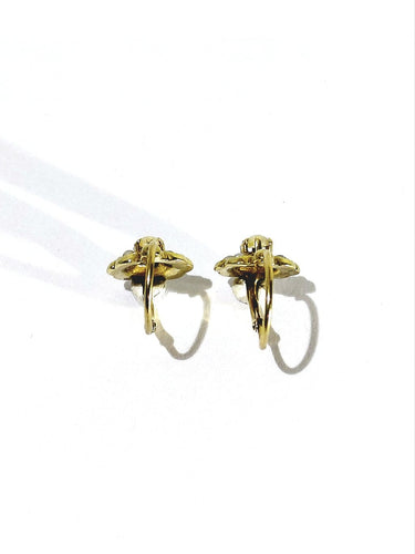 Boucles d'oreilles dormeuses en or jaune et perles 58 Facettes 1810943