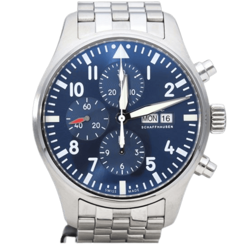 IWC Pilot Chronograph - Montre en acier 58 Facettes MT47919