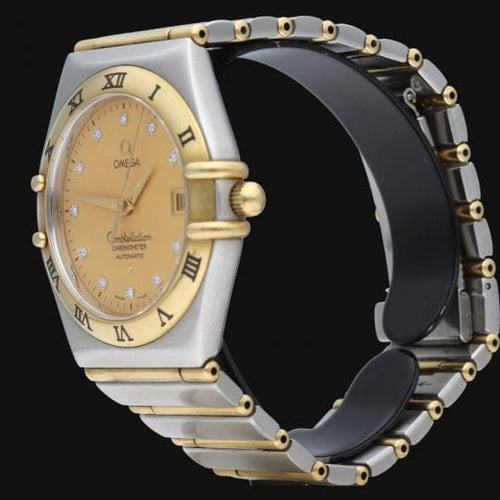 Omega Constellation - Montre en or jaune, acier et diamants 58 Facettes MT47970
