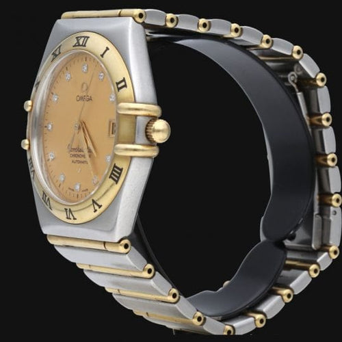 Omega Constellation - Montre en or jaune, acier et diamants 58 Facettes MT47971