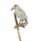 Victorien - Épingle à cravate corbeau en or rouge, argent, diamants et rubis 58 Facettes 22283-0088