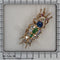 Broche insecte victorienne française en or jaune, diamants et pierres précieuses 58 Facettes 26050-0266