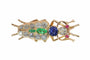 Broche insecte victorienne française en or jaune, diamants et pierres précieuses 58 Facettes 26050-0266
