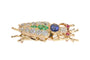 Broche insecte victorienne française en or jaune, diamants et pierres précieuses 58 Facettes 26050-0266