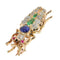 Broche insecte victorienne française en or jaune, diamants et pierres précieuses 58 Facettes 26050-0266