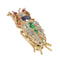 Broche insecte victorienne française en or jaune, diamants et pierres précieuses 58 Facettes 26050-0266