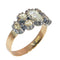 64 Bague georgienne en or jaune et argent avec diamants taille rose 58 Facettes 26058-0278