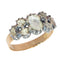 64 Bague georgienne en or jaune et argent avec diamants taille rose 58 Facettes 26058-0278