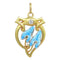 Art Nouveau - Pendentif en or jaune, émail et diamant 58 Facettes 26065-0291