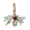 Victorien - Pendentif insecte en or rouge, argent, diamants et perle 58 Facettes 26079-0303