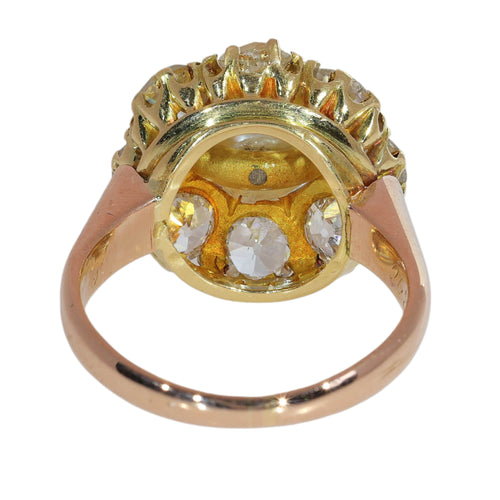 51 Bague victorienne en or jaune et rouge, perle et diamants 58 Facettes 26085-0085