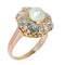 51 Bague victorienne en or jaune et rouge, perle et diamants 58 Facettes 26085-0085