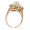 51 Bague victorienne en or jaune et rouge, perle et diamants 58 Facettes 26085-0085
