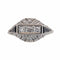 52 Art déco - Bague en or jaune, platine, diamants et onyx 58 Facettes 26085-0110