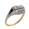 52 Art déco - Bague en or jaune, platine, diamants et onyx 58 Facettes 26085-0110