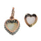 Victorien - Pendentif cœur en or rouge, opales et diamants 58 Facettes 26085-0213