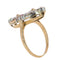56 Bague florale ajourée en or jaune, diamants et rubis synthétiques 58 Facettes 26089-0315