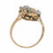 56 Bague florale ajourée en or jaune, diamants et rubis synthétiques 58 Facettes 26089-0315