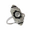 50 Art déco - Bague en or blanc, diamants et onyx 58 Facettes 26089-0350