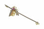 Broche barrette insecte en or jaune et blanc, perle, diamants et rubis 58 Facettes 26089-0366
