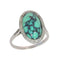 58 Bague architecturale en platine avec turquoise et diamants, vers 1950 58 Facettes 26089-0384
