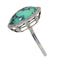 58 Bague architecturale en platine avec turquoise et diamants, vers 1950 58 Facettes 26089-0384