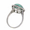 58 Bague architecturale en platine avec turquoise et diamants, vers 1950 58 Facettes 26089-0384